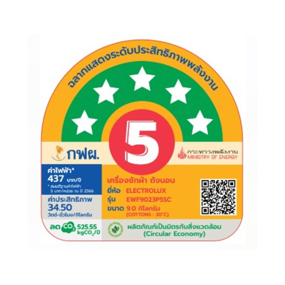 เครื่องซักผ้าฝาหน้าพร้อมขาตั้ง ELECTROLUX EWF9023P5SC 9 กก. 1200RPM อินเวอร์เตอร์ สีเทาเข้ม