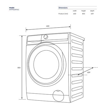 เครื่องซักผ้าฝาหน้าพร้อมขาตั้ง ELECTROLUX EWF9023P5SC 9 กก. 1200RPM อินเวอร์เตอร์ สีเทาเข้ม_10