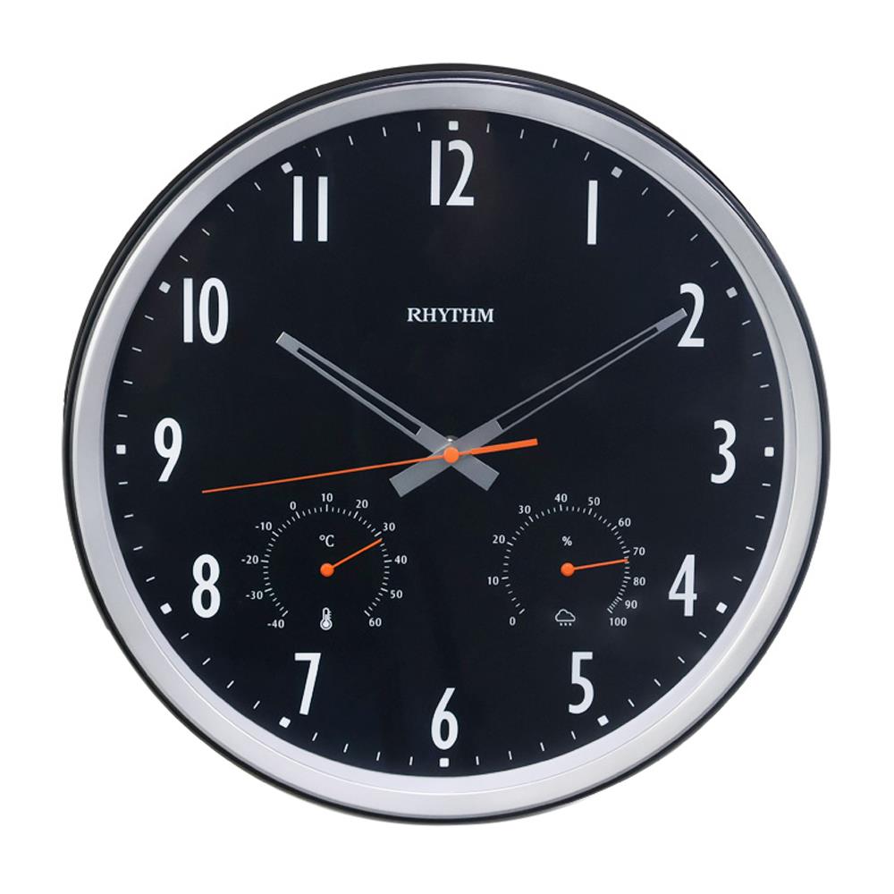 นาฬิกาแขวน RHYTHM CFG727NR02 14 นิ้ว สีดำ