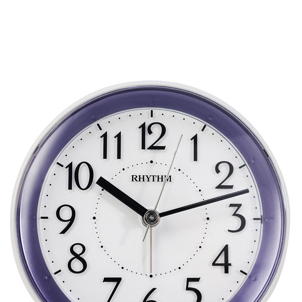 นาฬิกาปลุก RHYTHM 8RE669SR12 4.5 นิ้ว สีขาว