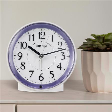 นาฬิกาปลุก RHYTHM 8RE669SR12 4.5 นิ้ว สีขาว_6