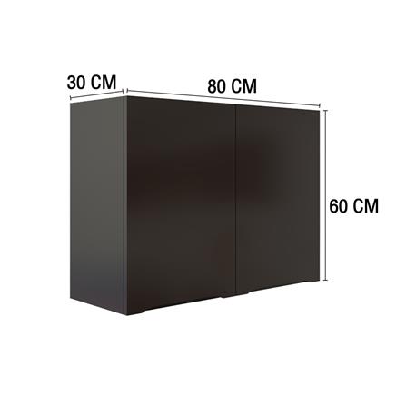 ตู้แขวนคู่ MJ ECO 80x60 ซม. สี DARK CHOCOLATE_4