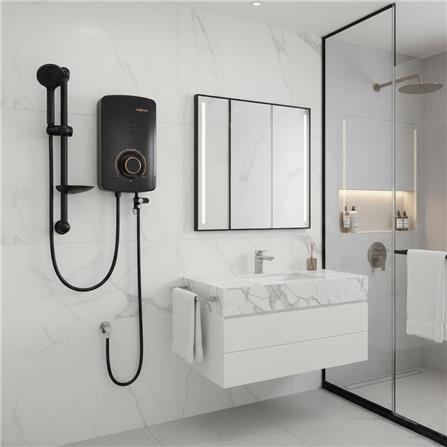 เครื่องทำน้ำอุ่น TURBORA BQ-45E 4500 วัตต์ สีดำ_6