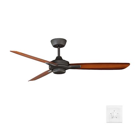 พัดลมไม่มีโคมไฟ MR.KEN 25-01727 52 นิ้ว สีเทา/น้ำตาล_0