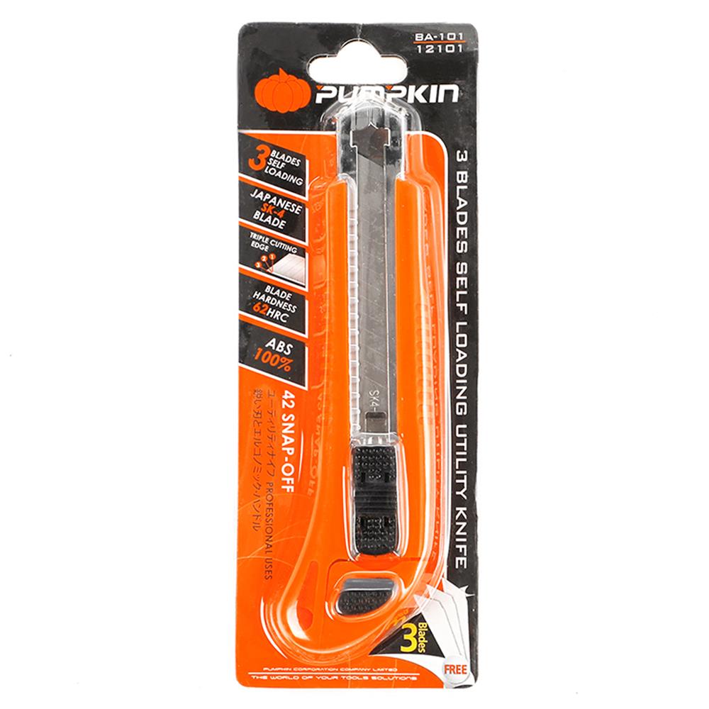 คัตเตอร์ พร้อมใบมีด 3 ใบ PUMPKIN 18 มม.