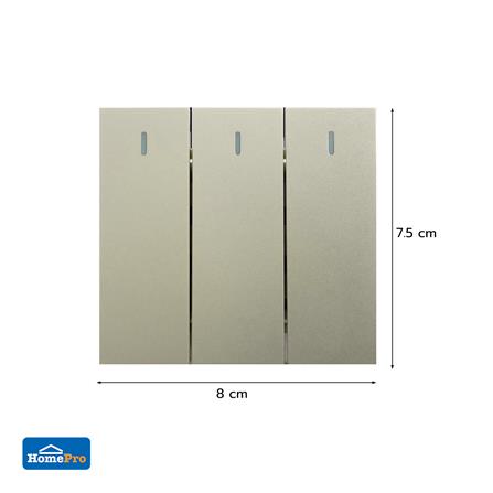 สวิตซ์ 1 ทาง 3 ช่อง SIZE L SIMON 52S-031L-G7 สีทอง_2