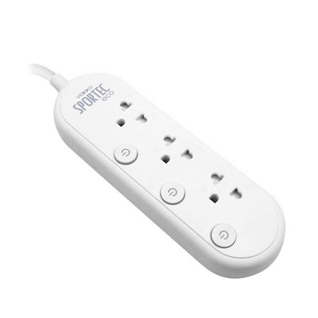 รางปลั๊กไฟ 3 ช่อง 3 สวิตซ์ 10 แอมป์ VEXXO 3 ม. สีขาว (1 แถม 1)_1