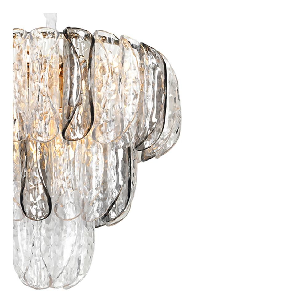 ไฟช่อ L&E 01-03117 สีดำ/ใส/ทอง 12 หัว