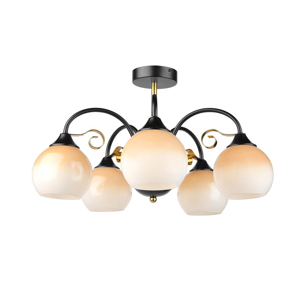 ไฟช่อ LUMAX 01-03128 สีน้ำตาล/ขาว/ดำ 5 หัว