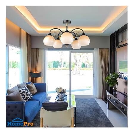 ไฟช่อ LUMAX 01-03128 สีน้ำตาล/ขาว/ดำ 5 หัว_2