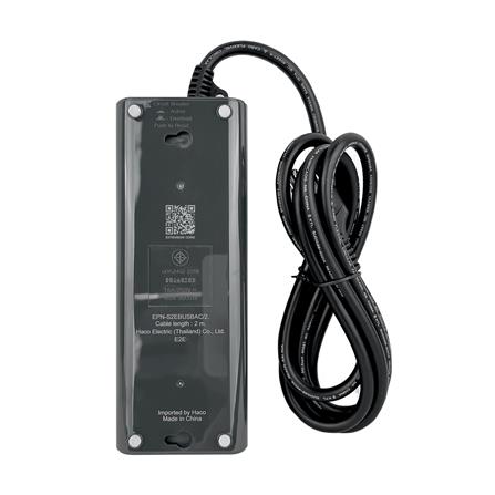 รางปลั๊กไฟ 2 ช่อง 1 สวิตซ์ 1 USB-A 1 USB-C HACO EPN-S2EBUSB 16 แอมป์ 2 ม._3