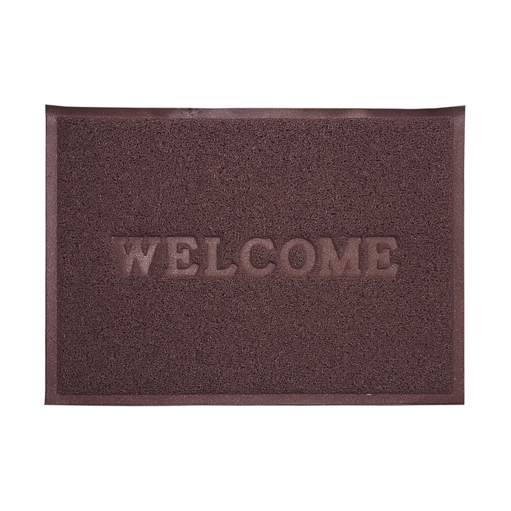 พรมเช็ดเท้าดักฝุ่น HOME LIVING STYLE S.WELCOME 50X70 ซม. สีน้ำตาล_0