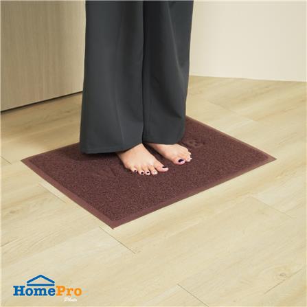 พรมเช็ดเท้าดักฝุ่น HOME LIVING STYLE S.WELCOME 50X70 ซม. สีน้ำตาล_4
