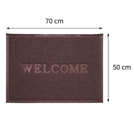 พรมเช็ดเท้าดักฝุ่น HOME LIVING STYLE S.WELCOME 50X70 ซม. สีน้ำตาล_6