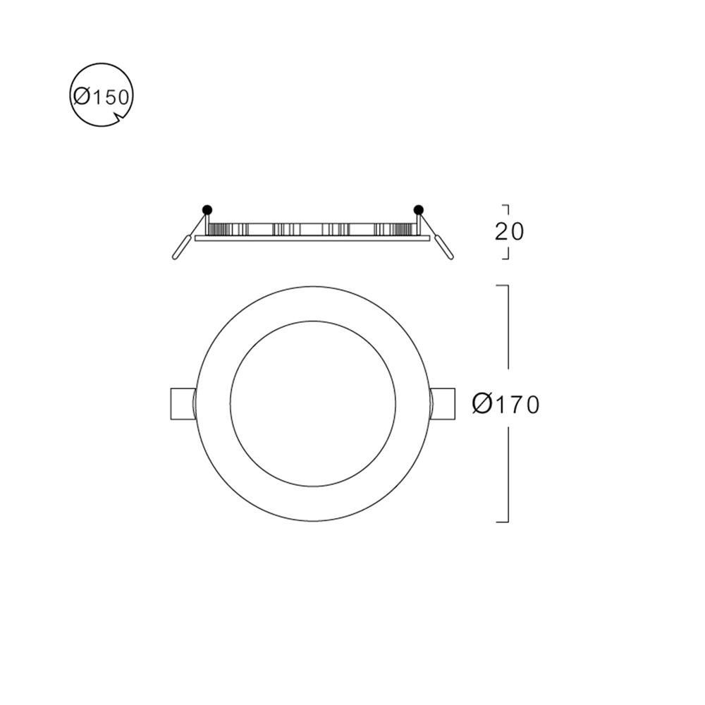 ดาวน์ไลท์ LED LUMAX 20-A0732 5.9 นิ้ว 12 วัตต์ COOL WHITE สีขาว