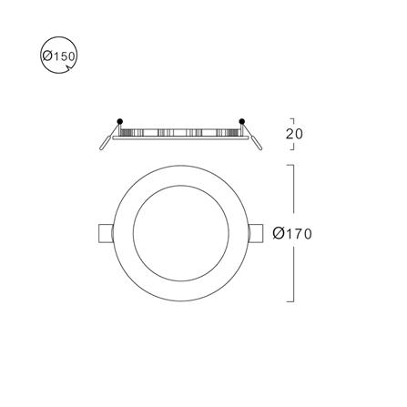 ดาวน์ไลท์ LED LUMAX 20-A0732 5.9 นิ้ว 12 วัตต์ COOL WHITE สีขาว_6
