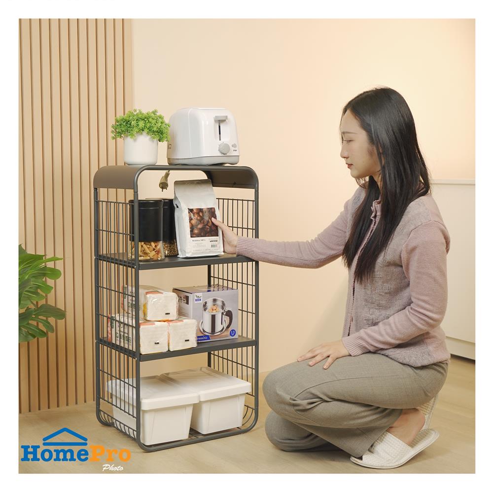 ชั้นวางของ 3 ชั้น STACKO MELLOW 43X30.5X84 ซม. สีเทา