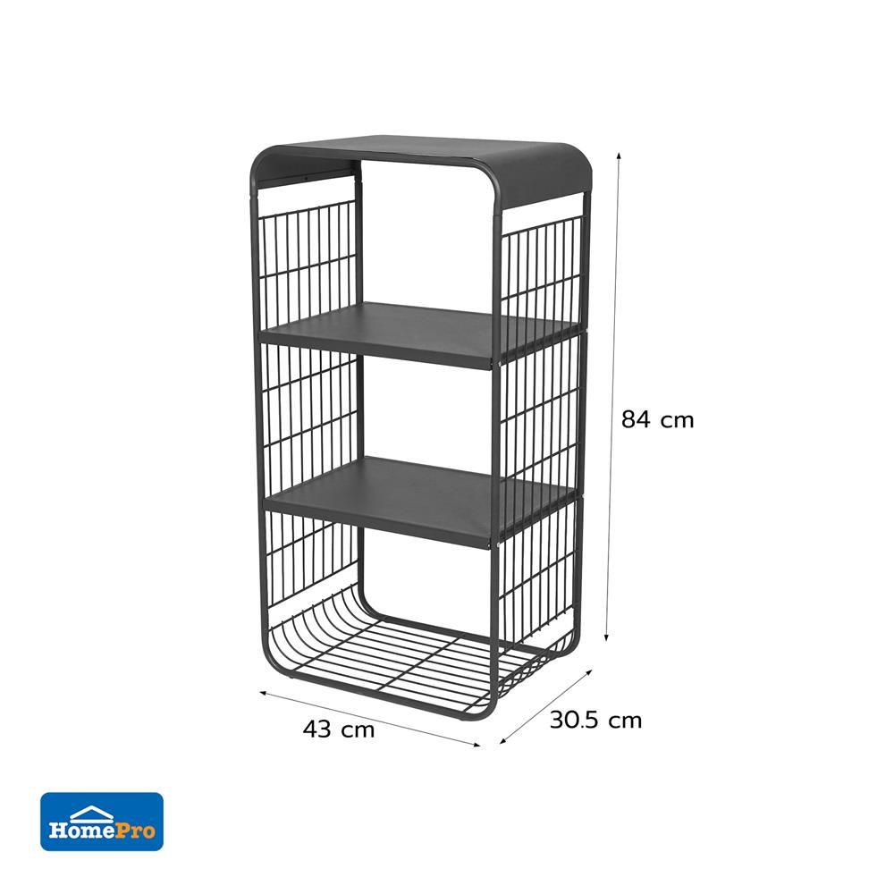 ชั้นวางของ 3 ชั้น STACKO MELLOW 43X30.5X84 ซม. สีเทา