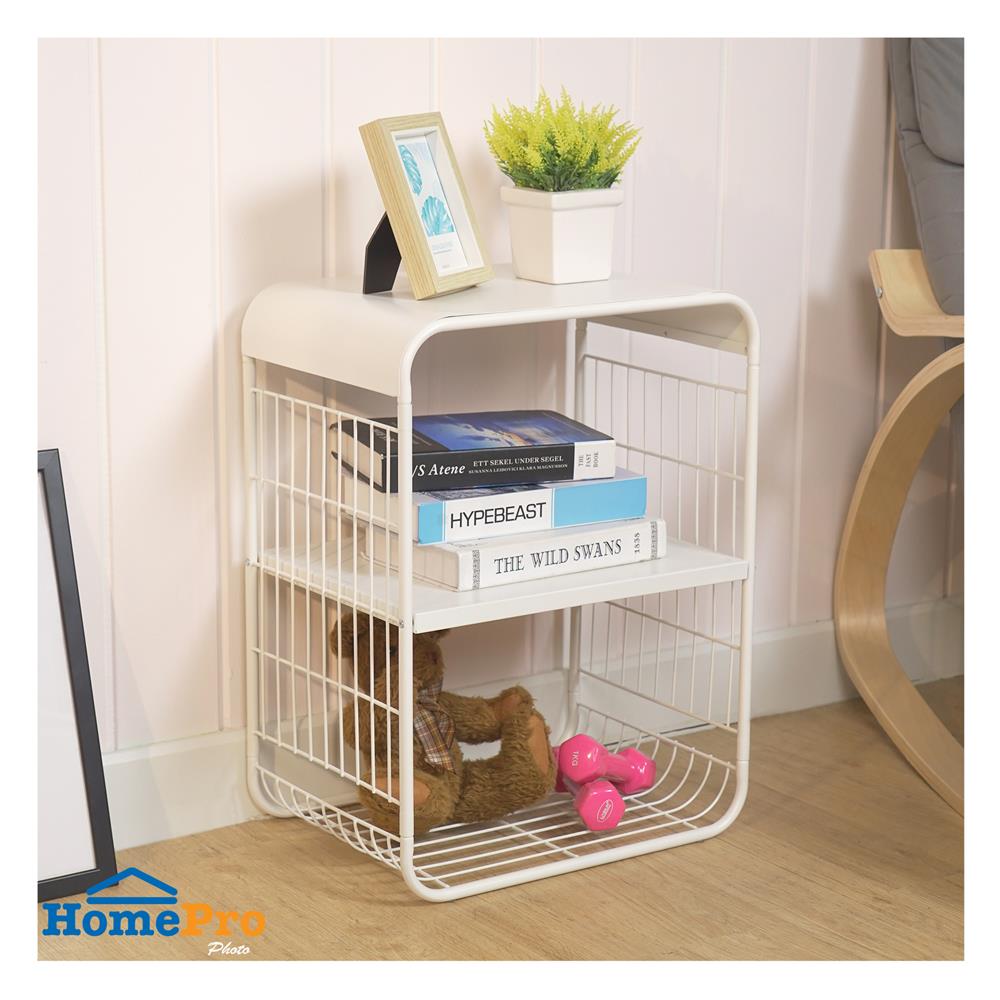 ชั้นวางของ 2 ชั้น STACKO MELLOW 43X30.5X57 ซม. สีขาว