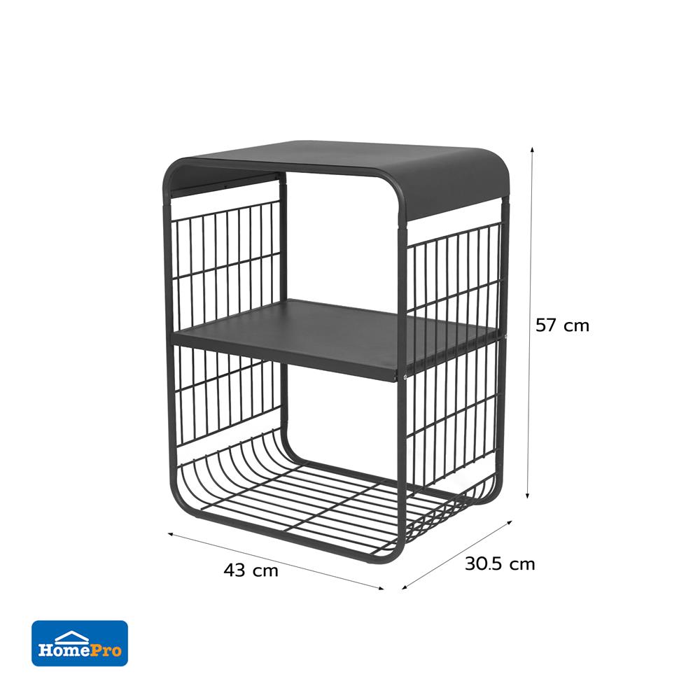 ชั้นวางของ 2 ชั้น STACKO MELLOW 43X30.5X57 ซม. สีเทา