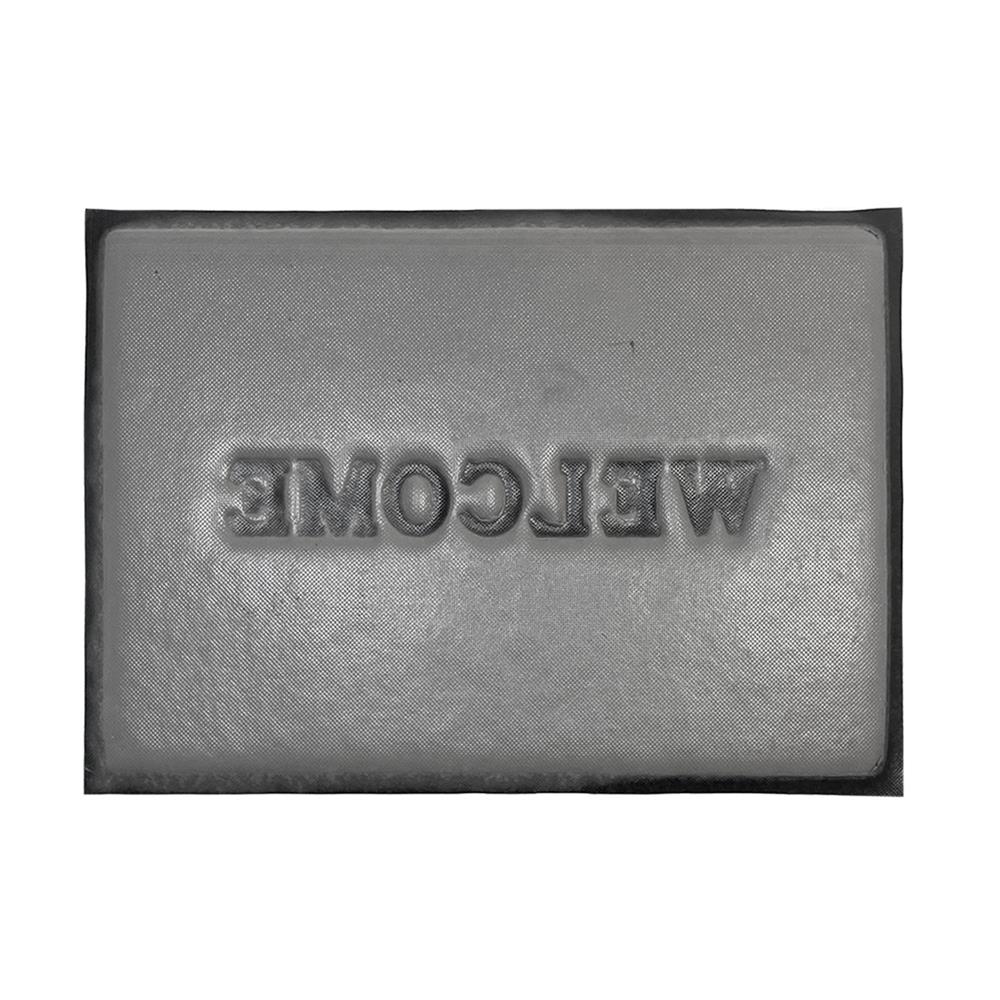 พรมเช็ดเท้าดักฝุ่น HOME LIVING STYLE S.WELCOME 50X70 ซม. สีเทา