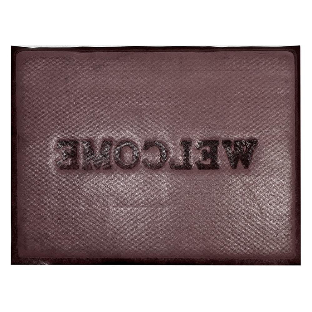 พรมเช็ดเท้าดักฝุ่น HOME LIVING STYLE S.WELCOME 60X80 ซม. สีน้ำตาล