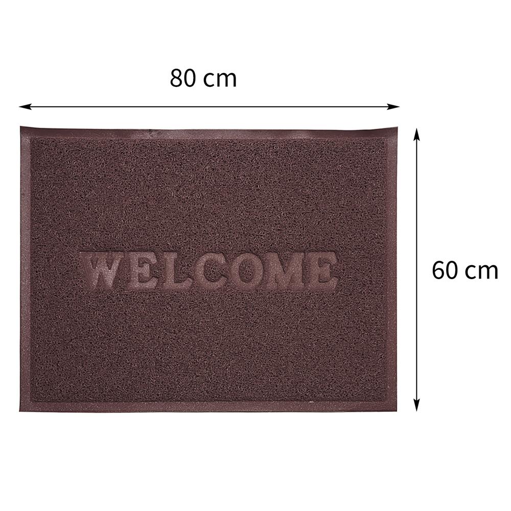 พรมเช็ดเท้าดักฝุ่น HOME LIVING STYLE S.WELCOME 60X80 ซม. สีน้ำตาล