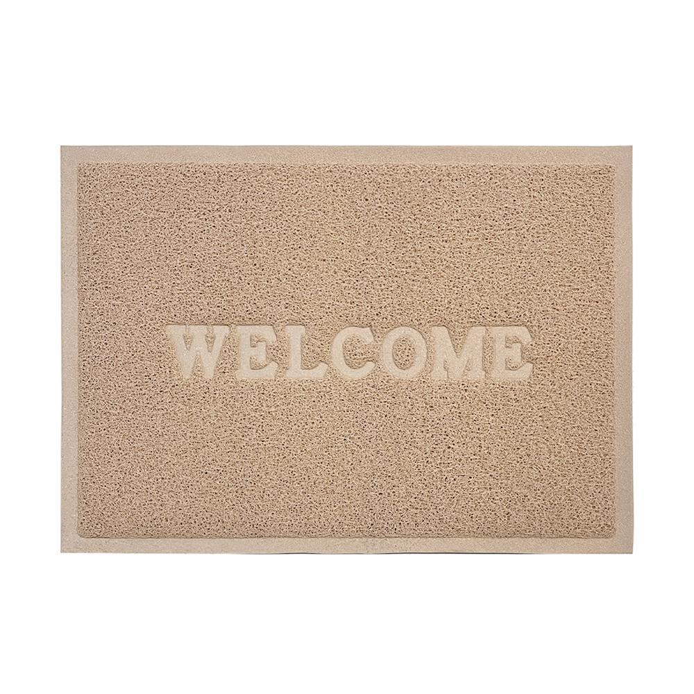พรมเช็ดเท้าดักฝุ่น HOME LIVING STYLE S.WELCOME 50X70 ซม. สีเบจ_0