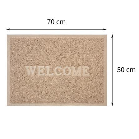 พรมเช็ดเท้าดักฝุ่น HOME LIVING STYLE S.WELCOME 50X70 ซม. สีเบจ_6