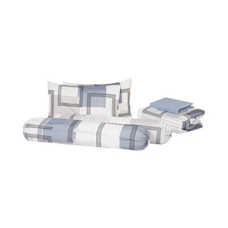 ชุดผ้าปูที่นอน 6 ฟุต (ชุด 6 ชิ้น) HOME LIVING STYLE RECTANGLE สี GREY_2