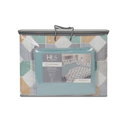 ชุดผ้าปูที่นอน 6 ฟุต (ชุด 6 ชิ้น) HOME LIVING STYLE OCTAGON สี GREEN_5