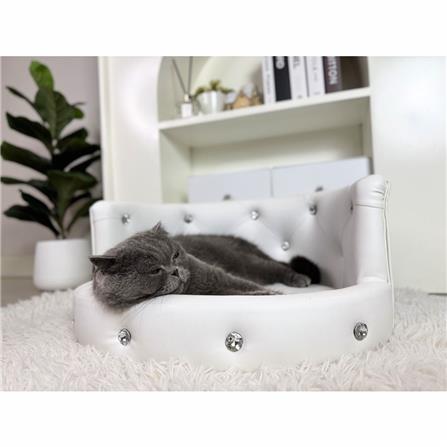 โซฟาสัตว์เลี้ยง PET BUDDY PB05S 26X55X46 ซม. สีขาว_3