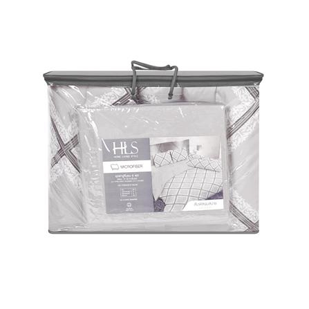 ชุดผ้าปูที่นอน 6 ฟุต (ชุด 6 ชิ้น) HOME LIVING STYLE CLASSIC DIAMOND สี BROWN_5