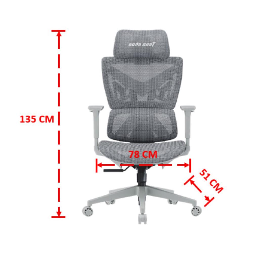 เก้าอี้เกมมิ่ง ANDA SEAT X-AIR MEGA AD-WY-01-G สีเทา