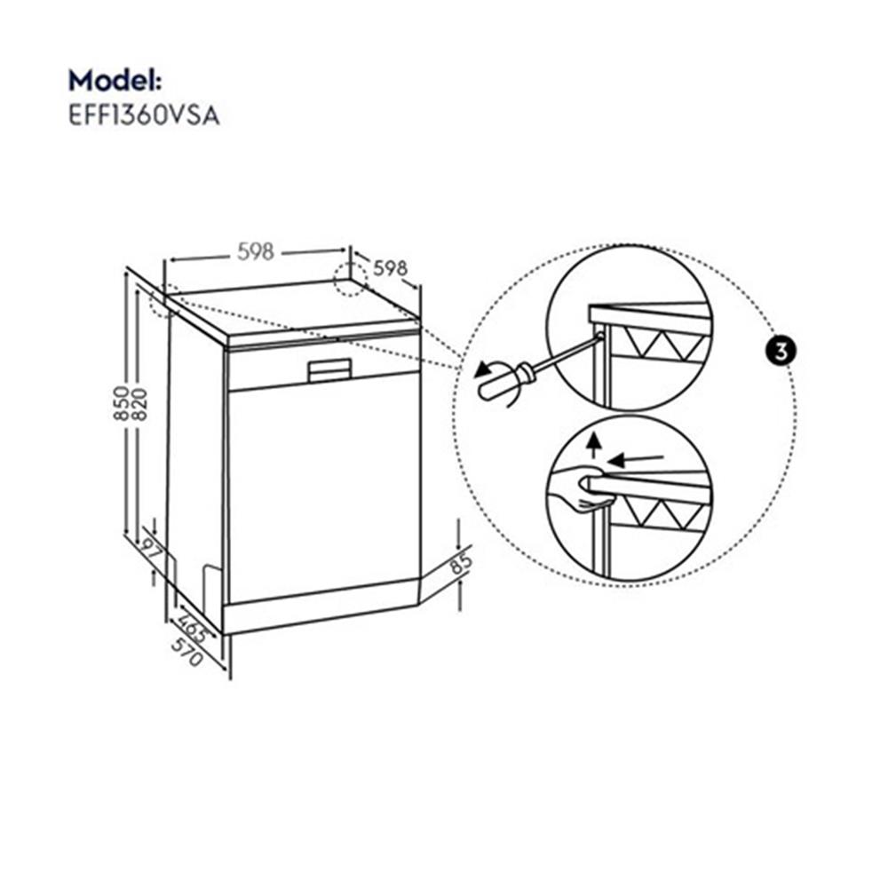 เครื่องล้างจานตั้งพื้น ELECTROLUX EFF1360VSA