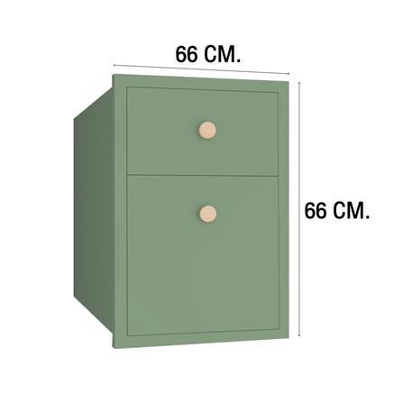 ตู้ลิ้นชัก MJ DOT 66x66 ซม. สี MATCHA_3