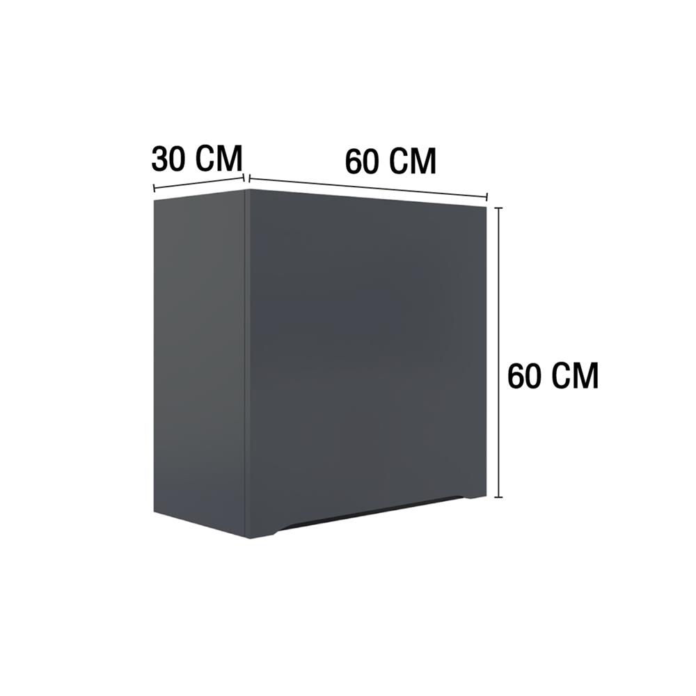 ตู้แขวนเดี่ยว MJ ECO 60x60 ซม. สี GREY GRAPHITE