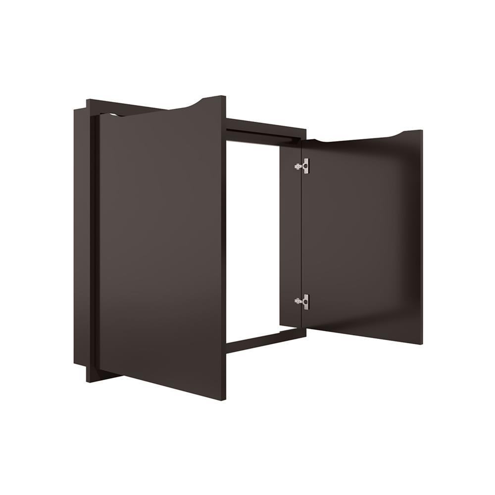 บานซิงค์คู่ MJ ECO 86x66 ซม. สี DARK CHOCOLATE