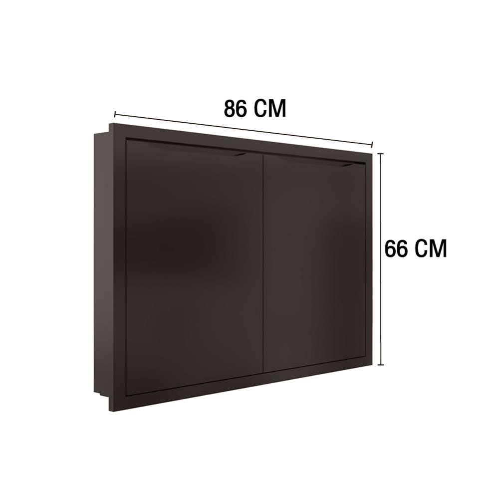 บานซิงค์คู่ MJ ECO 86x66 ซม. สี DARK CHOCOLATE