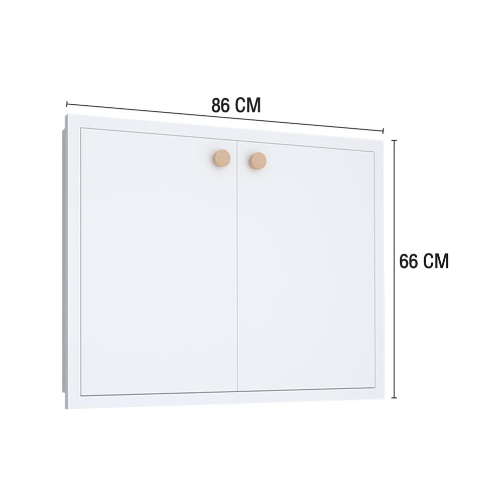 บานซิงค์คู่ MJ DOT 86x66 ซม. สี WHITE