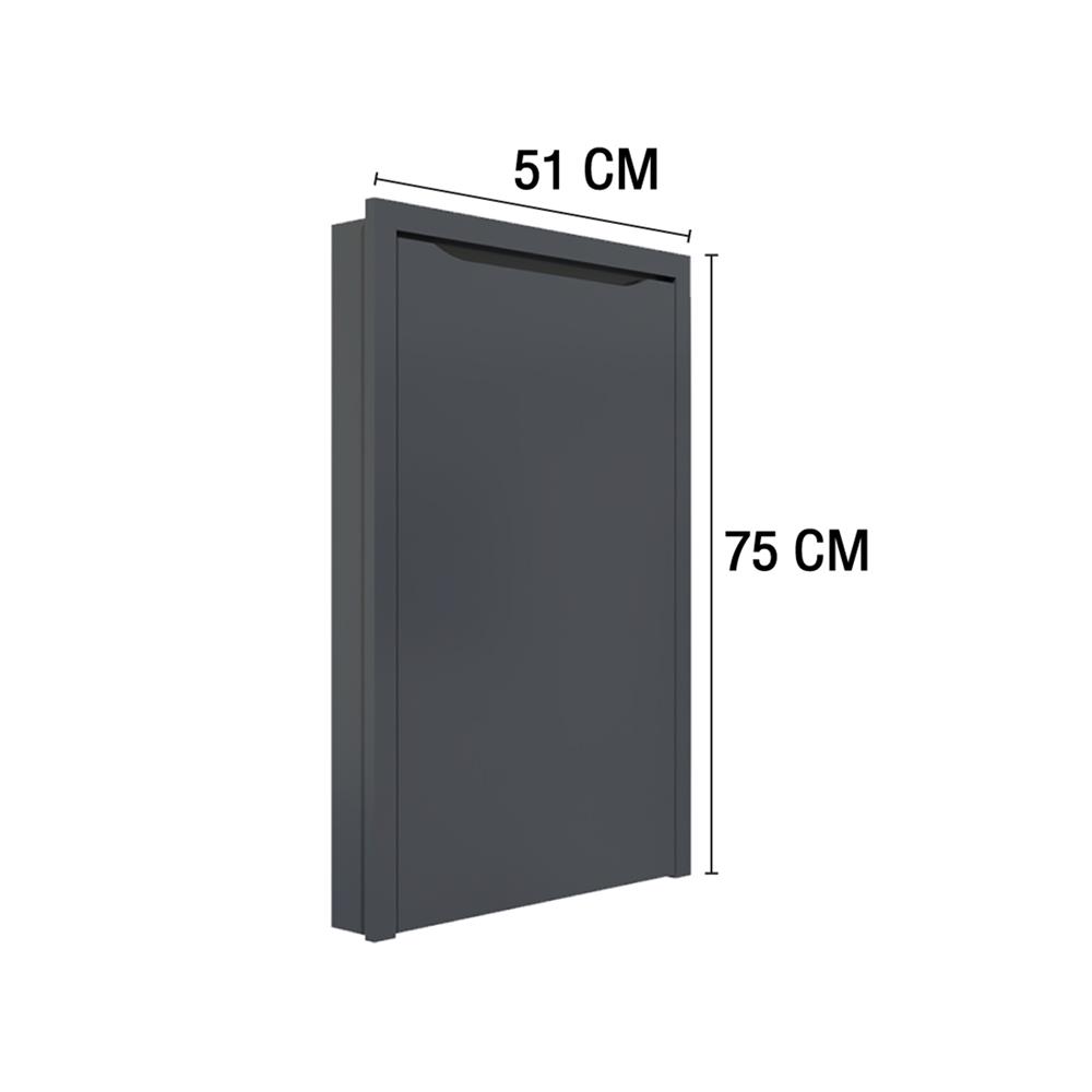 บานถังแก๊ส MJ ECO 75x51 ซม. สี GREY GRAPHITE