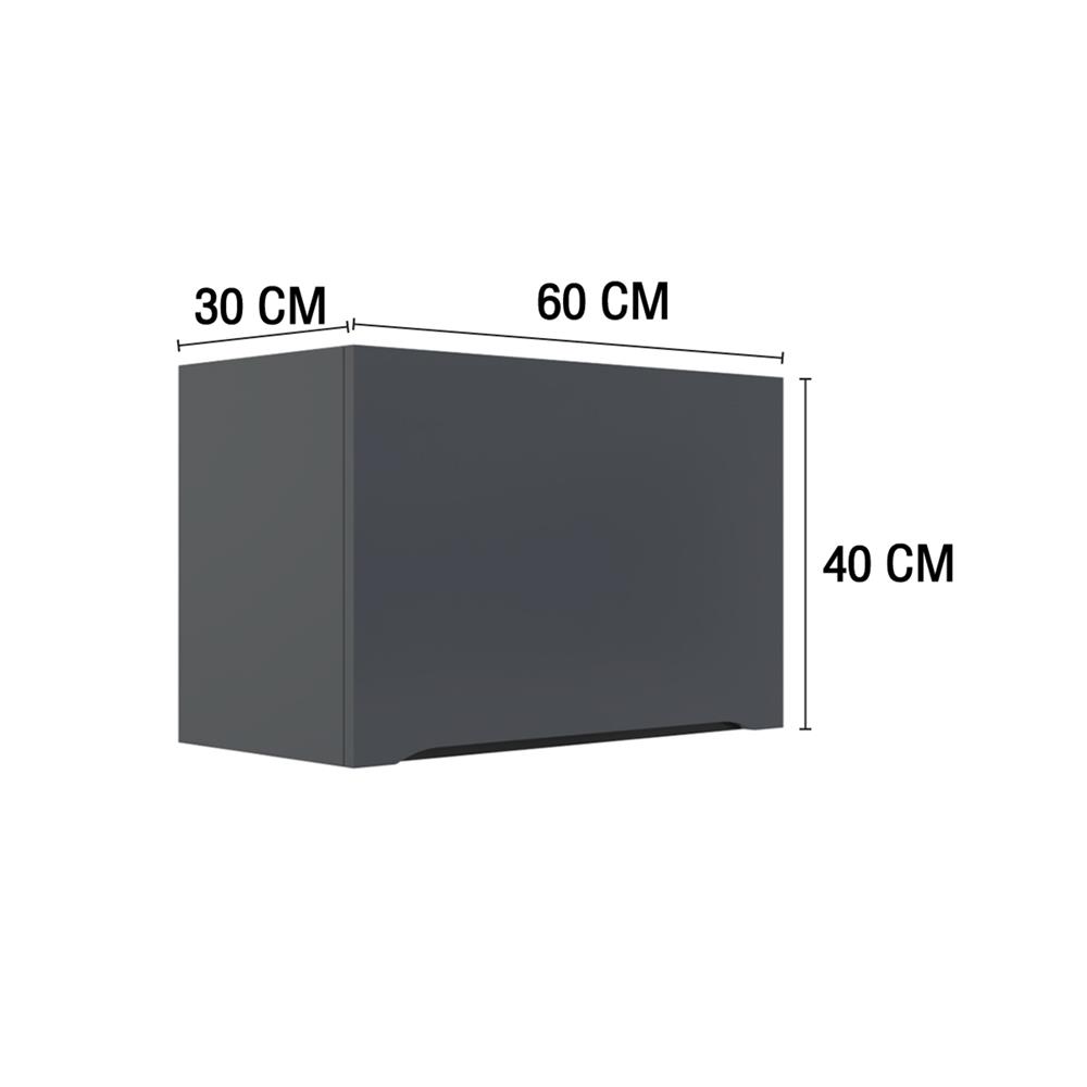 ตู้แขวนเดี่ยว MJ ECO 60x40 ซม. สี GREY GRAPHITE