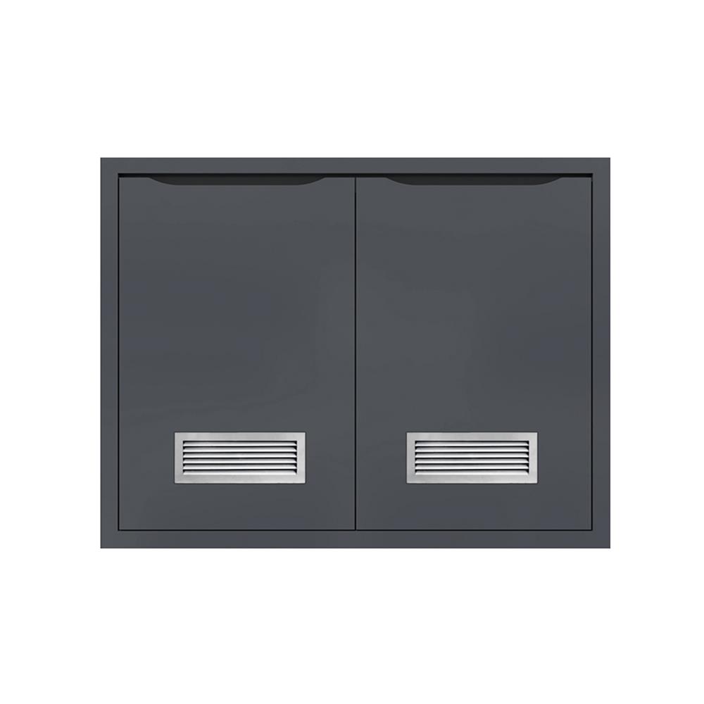 บานซิงค์คู่พร้อมช่องระบายอากาศ MJ ECO 86x66 ซม. สี GREY GRAPHITE