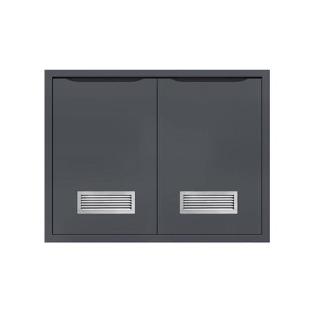 บานซิงค์คู่พร้อมช่องระบายอากาศ MJ ECO 86x66 ซม. สี GREY GRAPHITE_0