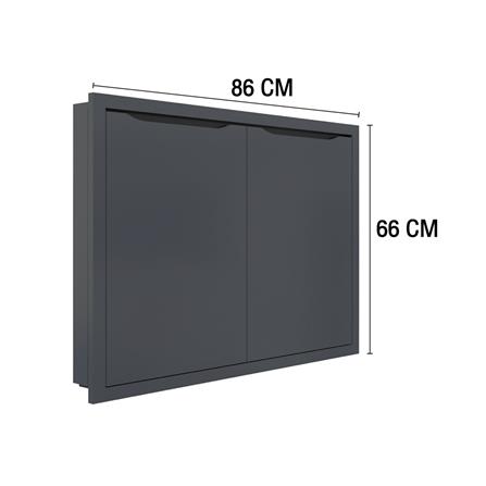 บานซิงค์คู่ MJ ECO 86x66 ซม. สี GREY GRAPHITE_4