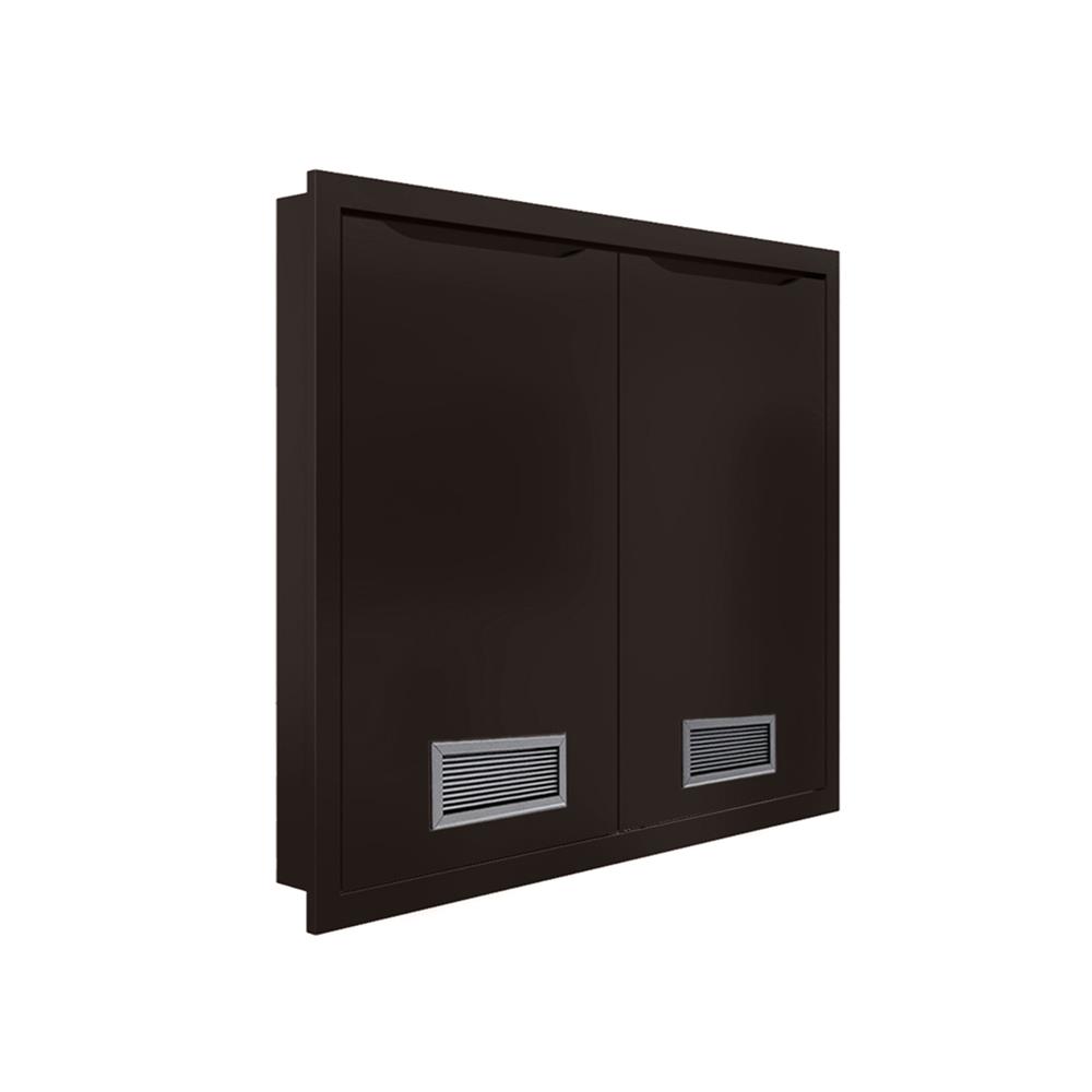 บานซิงค์คู่พร้อมช่องระบาย MJ ECO 86x66 ซม. สี DARK CHOCOLATE