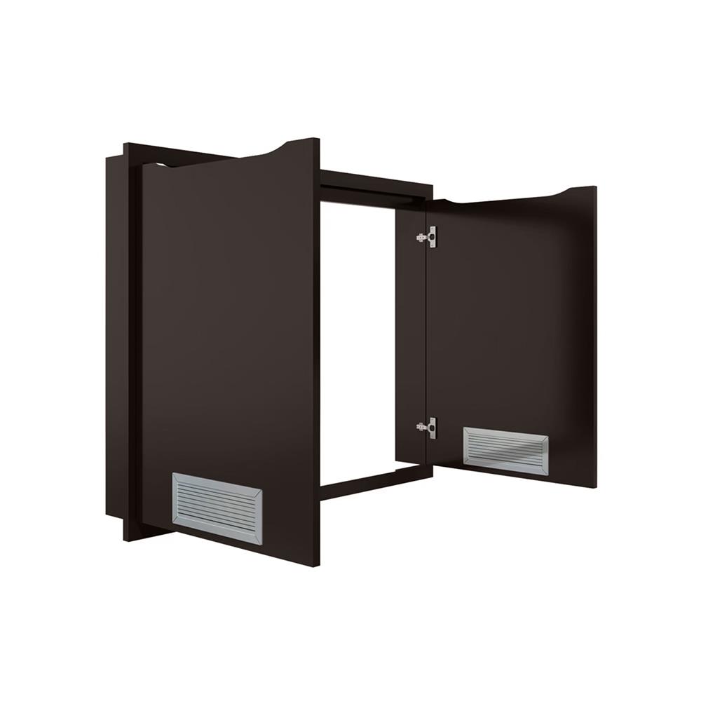 บานซิงค์คู่พร้อมช่องระบาย MJ ECO 86x66 ซม. สี DARK CHOCOLATE