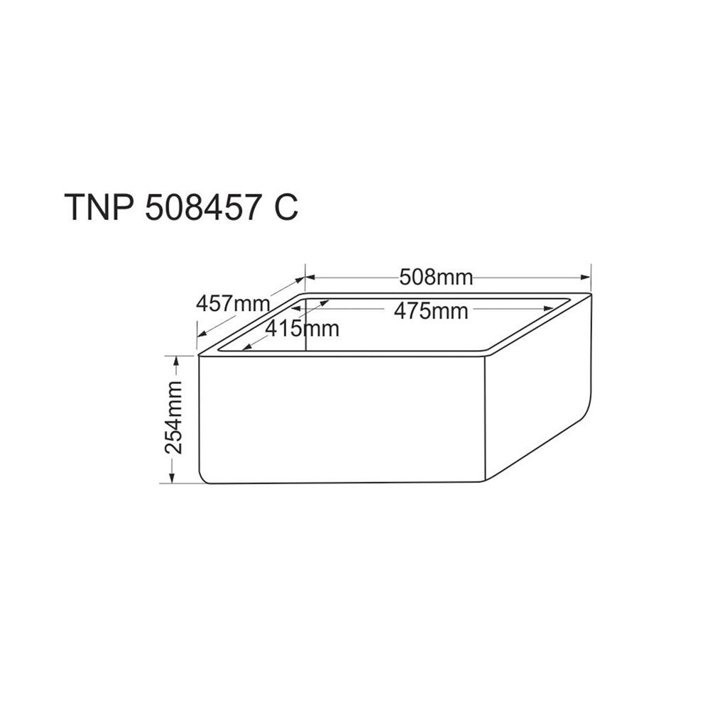 ซิงค์ฝัง 1 หลุม TECNOPLUS TNP 508457 C สีขาว 50.8 ซม.