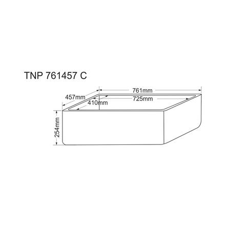 ซิงค์ฝัง 1 หลุม TECNOPLUS TNP 761457 C สีขาว 76.1 ซม._3