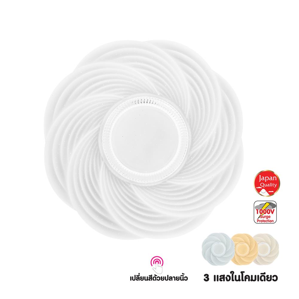 ไฟเพดาน LED SHINING CAMELLIA 15 นิ้ว 36 วัตต์ DAYLIGHT/COOL WHITE/WARM WHITE สีขาว
